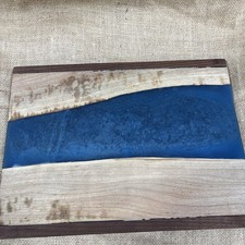 New Handmade Wood Epoxy Custom Cutting Board in Blue
