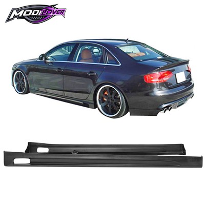 Fits 2009-2012 Audi A4 Side Skirts Extension Rocker Panels RG Style PU