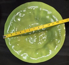 Izabel Lam 13" BOWL Peridot Green Heirloom Art Glass SET OF 3