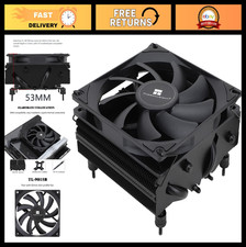 Low Profile CPU Air Cooler, 90mm PWM Fan, 4 Heat Pipes, AMD/Intel Compatible, 53