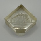 Vintage Clear Plastic Hedgehog Paperweight Decorative Ornament