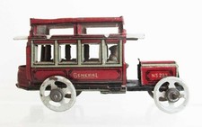 Vintage Tin Litho Penny Toy Bus General Fischer Germany 1920s