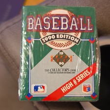 Upper Deck Collector's Choice Baseball 1990 High # Box 90 Cards Hologram