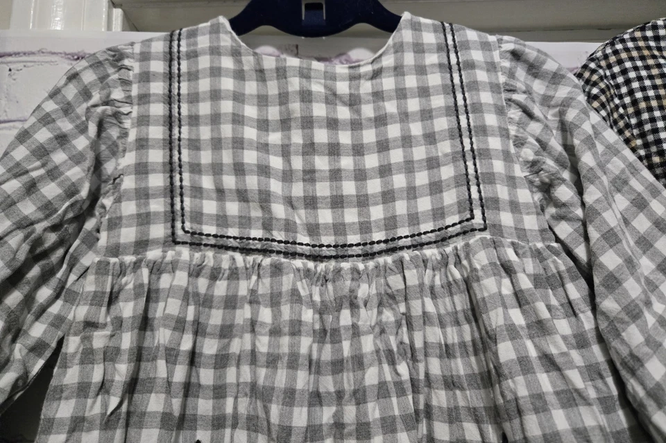 Zara Baby коллекции много 2 платья размер 3/4 лет клетку длинным рукавом - Изображение 4 из 4