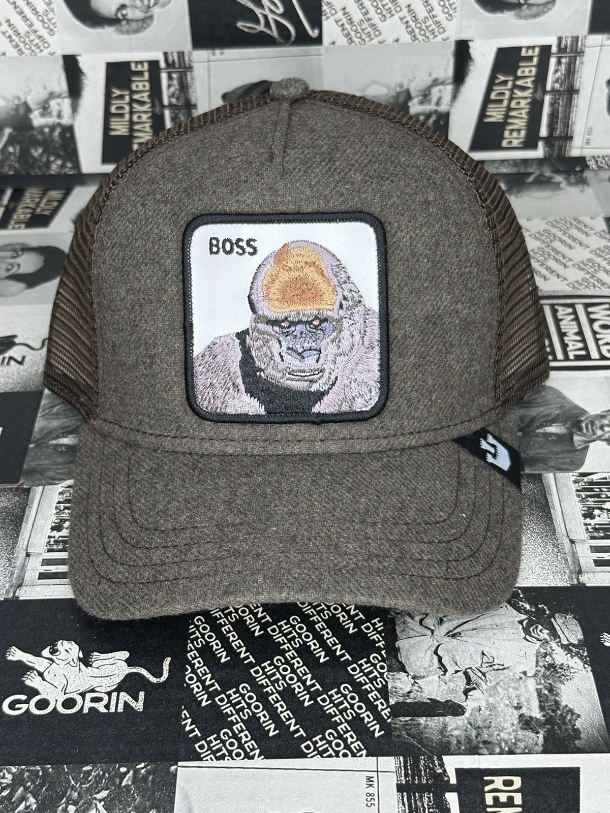 Goorin Bros Gorilla Trucker Hat Dark Green Adjustable Mesh Back Men One Size