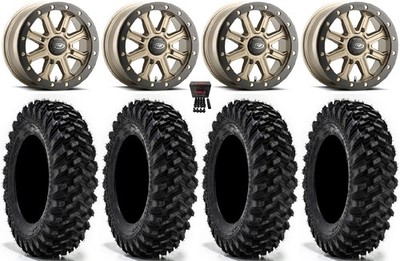ITP Inertia Bdlk 14'' Wheels Br +40mm 32'' Warrior XT Tires RZR Turbo S / RS1