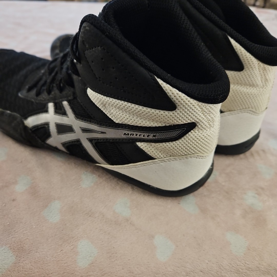ASICS MEN'S MATFLEX 7 WRESTLING SHOES BLACK WHITE SIZE 9 thumbnail 3