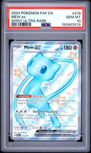 2024 POKEMON PAF EN-PALDEAN FATES SHINY ULTRA RARE #216 MEW EX PSA 10
