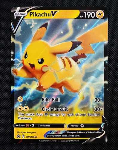 Pikachu V SWSH063 Black Star Promo Sword & Shield SWSH Pokemon TCG Card