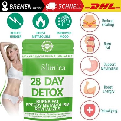 28 Stück Abnehm Tee Reduziert Blähungen Detox Tee Körperformen Tee für Frauen