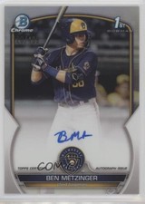 2023 Bowman Chrome Prospect Refractor 120/499 Ben Metzinger #CPA-BM Auto 6fs