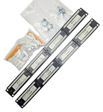 Monoprice 7253 24 Port Cat6 Patch Panel, 110 Type 568 A/B Compatible Lot of 2.