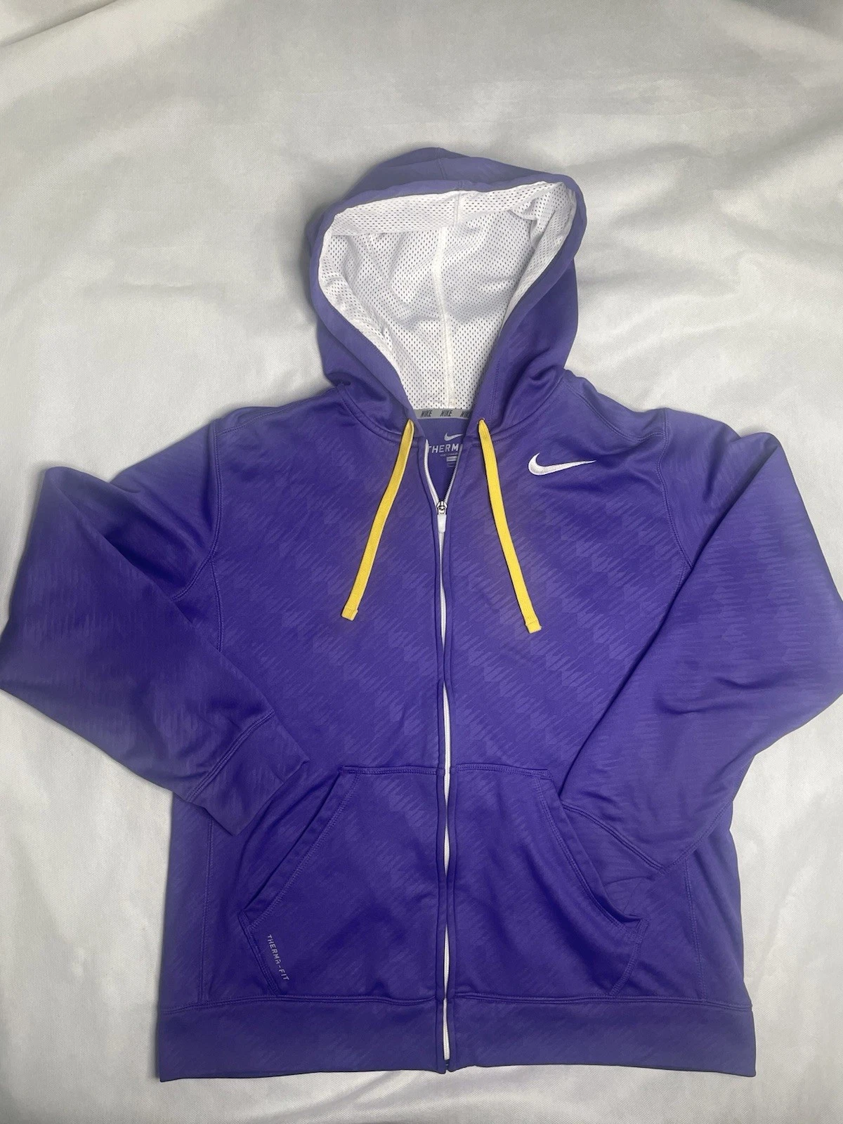 Nike Therma-Fit Zip-Up Hoodie Mens Size XL Lakers Purple And Yellow Kobe Bryant