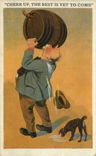 1940s Cheer Up, The Best Is Yet To Come Vintage Comic Postcard