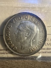 1939 Canada Fifty Cent 50C Coin - ICCS MS 65 - XDZ 375 - C14