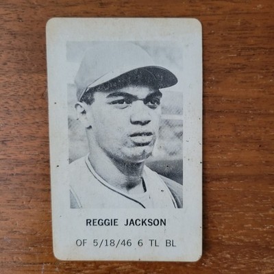 1970 Milton Bradley Reggie Jackson Oakland A's HOF * Card Has Marks, Not Clean *