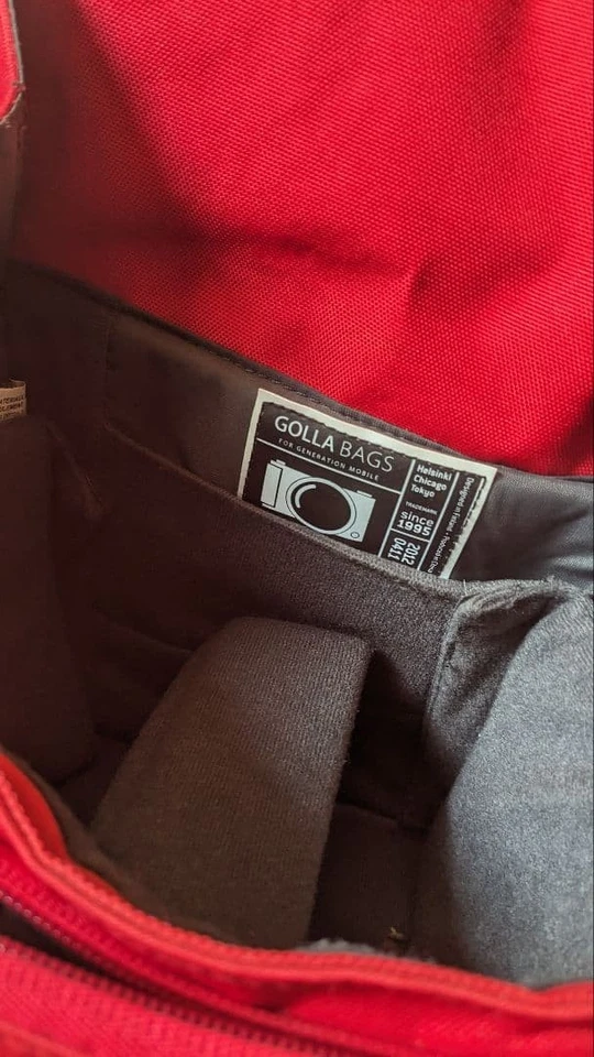 Bolsa para cámara Golla roja con divisores Foto 2 de 4