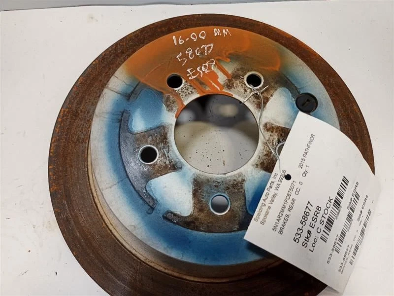 2004-2017 Nissan QUEST Rear Brake Rotor Disc 10359079 - Image 2 of 4