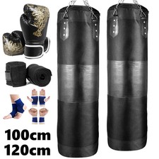 Boxsack Set Boxhandschuhen Erwachsene Punching Training Bag Sandsack 100/120cm A