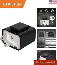 2 Pin Electronic Flasher Relay for LED Turn Signal 12V Adjustable Waterproof