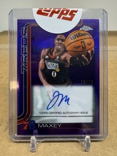 2025-26 Topps Chrome Update Tyrese Maxey TRUE PURPLE AUTO /75 Clean