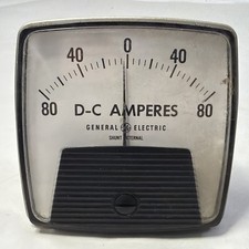 GE General Electric Panel Meter D-C Amperes 0 to 80