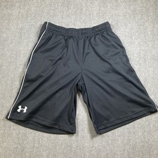 Under Armour Heat Gear Loose Youth Black Shorts With Net Pockets Size Large