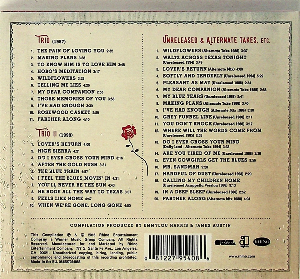Dolly Parton, Emmylou Harris, Linda Rondstadt -Complete Trio Collection 3-CD NEW - Image 2 of 2