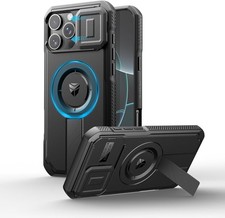 Dexnor Heavy Duty Full Body MagSafe Stand Case For iPhone 16 Pro Max Black