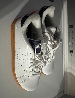 White adidas woman shoes,  Gum Sole Low Top Sneakers