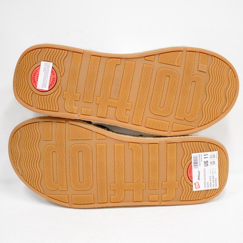 Fitflop F-Mode sandali da donna in pelle urbani bianchi incrociati flatform taglia 11 - Foto 8 di 11