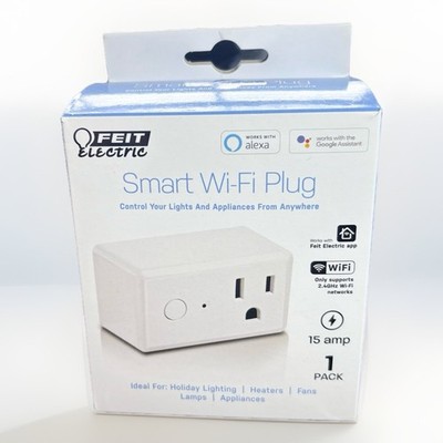 Smart WiFi Plug Work with Alexa and Google Home, Feit App, No Hub Required 