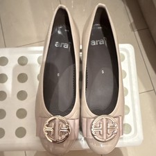 ara Damen Ballerinas Beige Leder Slip-On mit ...
