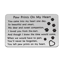 MYOSPARK Pet Sympathy Gift You Left Paw Prints On My Heart Wallet Card Pet Me...