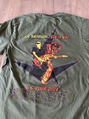 Joe Satriani & Steve Vai US Tour T-Shirt 2024 Concert Double Sided