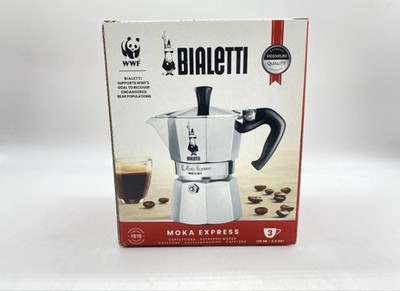 Bialetti Moka Express 3 Cup 130ml Aluminum Silver