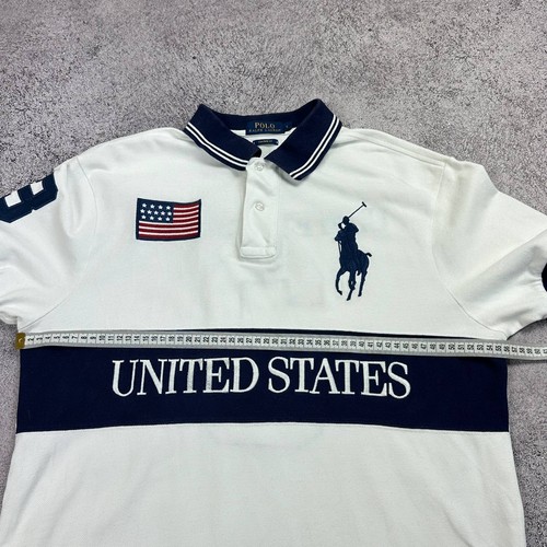 Polo Ralph Lauren T-Shirt Polo United States Y2K Chief Keef Racing Size L - Picture 9 of 10