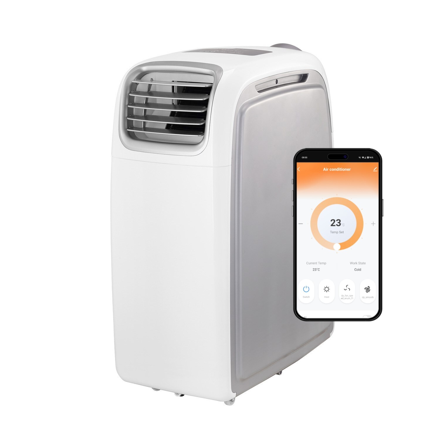 Portable Smart Air Conditioner, Dehumidifier, Heater 14000 BTU with Wifi, Alexa