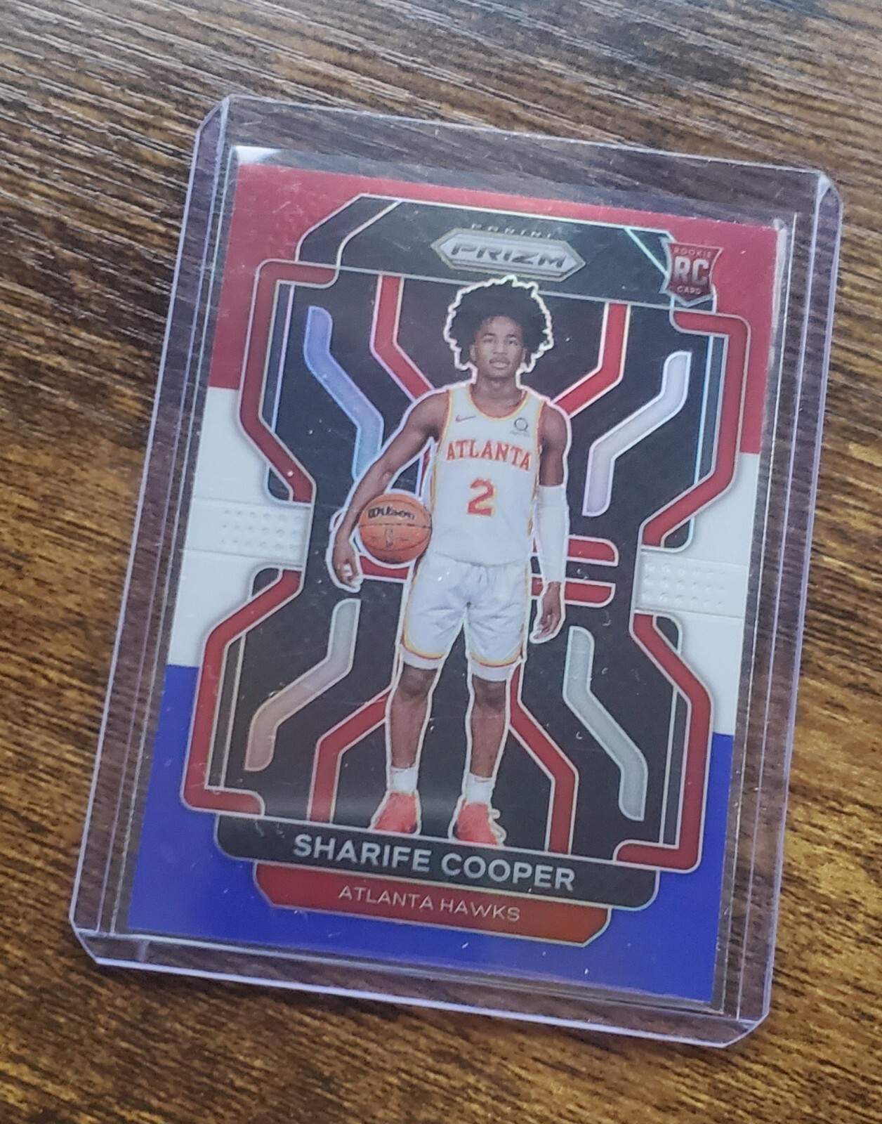 2021-22 Panini Prizm Red White Blue Sharife Cooper RC #280 Hawks