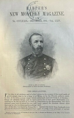 1881 Bernadotte Kings and Queens Oscar II Carl XIV Franz Gustav Oscar