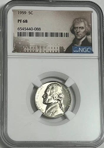 1959 Jefferson Nickel 5C NGC PF 68