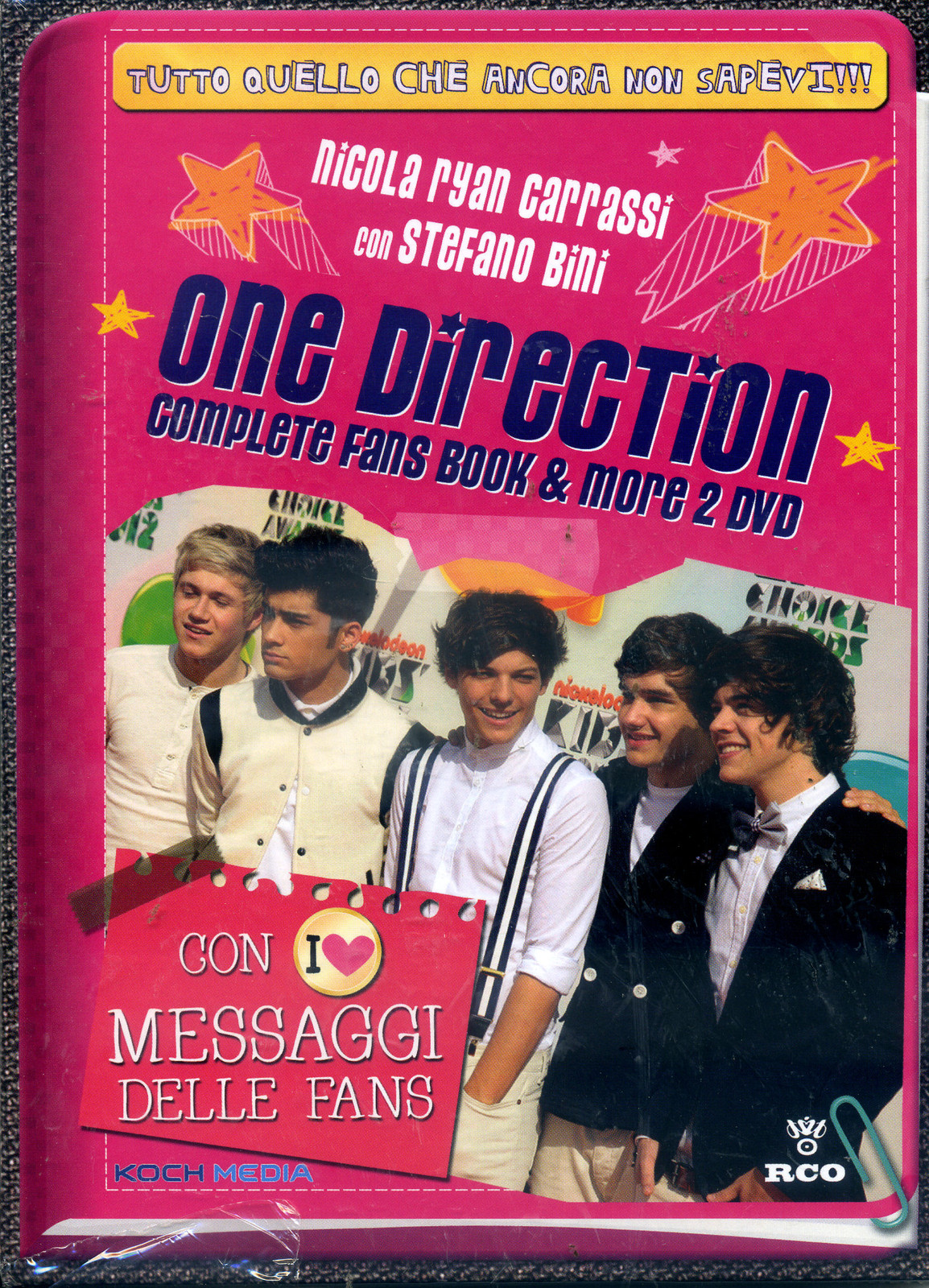 ONE DIRECTION  COMPLETE FANS BOOK & MORE - 2 dischi - DVD NUOVO