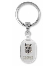 Norwich Terrier Key Ring Jewelry Sterling Sil...