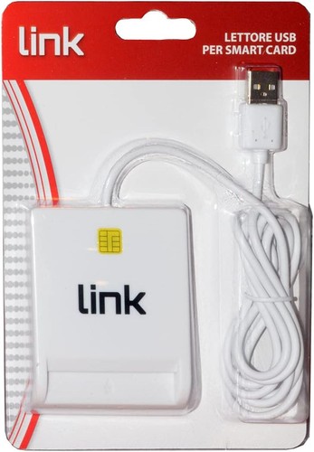 LETTORE SMART CARD USB 2.0 LINK LKCARD02 - BIANCO - Foto 2 di 3