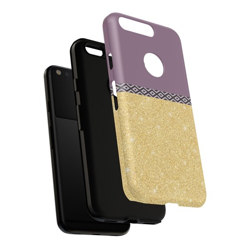 Purple and Shimmer Gold Tough Phone Case for Iphone Samsung Galaxy Google pixel - 第 204/289 張圖片
