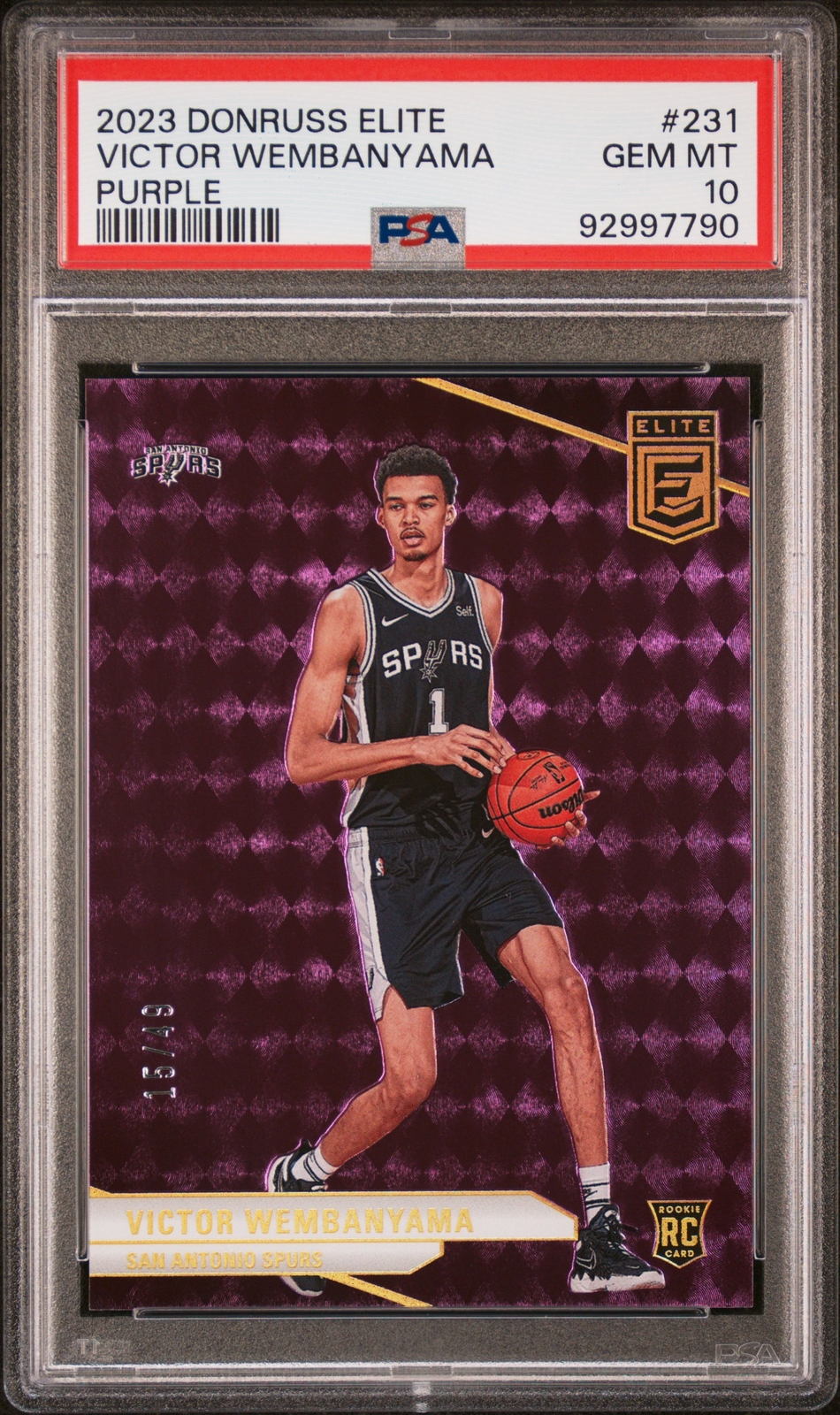 Victor Wembanyama 2023 Elite #231 Purple /49 Price Guide - Sports 
