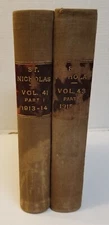 444: St. Nicholas Magazine Vol. 41 & 43 w/(7) Arthur Rackham Plates 1913-1916
