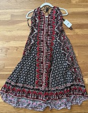 Free People On The Bright Side Maxi Dress Black Size Small NEW