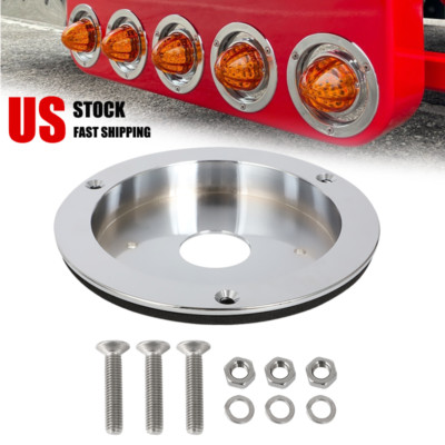 4-Inch Watermelon LED Bunk Light Adapter Kit – With Bezel & Hardware – 4 Sets – Universal For Truck/RV