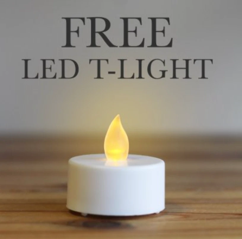 Grey Ceramic House LED, 12cm  LED T-Light and Batteries Included FREE DELIVERY - Image 2 of 2